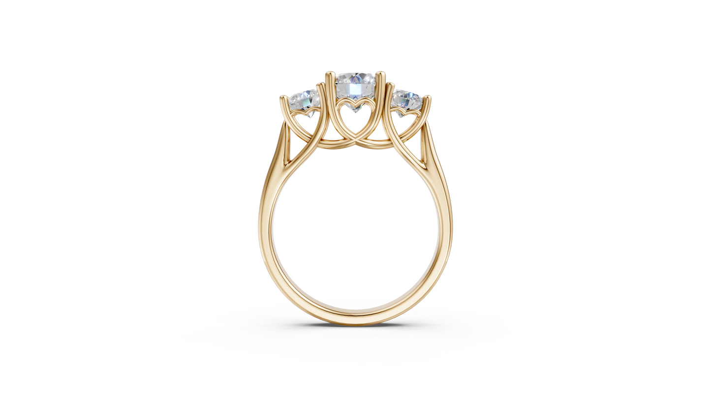 14K LGD Past, Present, Future Ring