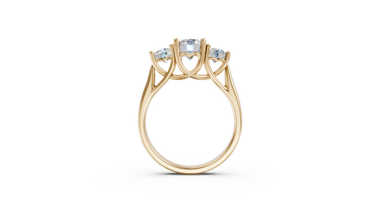 14K LGD Past, Present, Future Ring