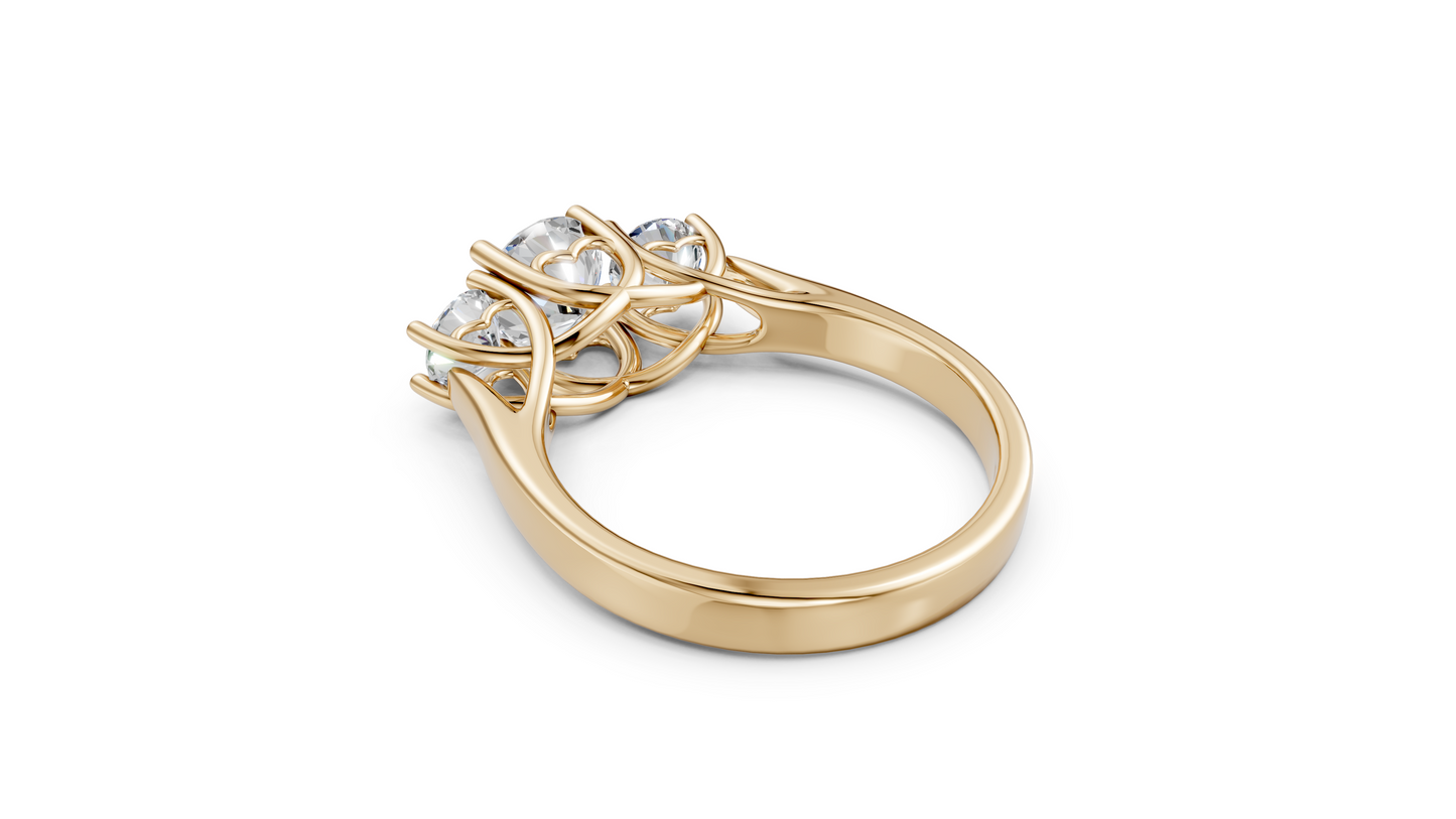 14K LGD Past, Present, Future Ring
