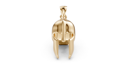 14KY Spartan Helmet Pendant