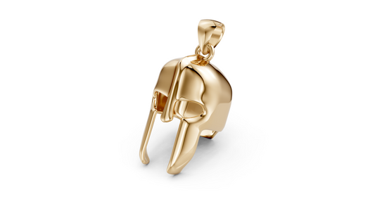 14KY Spartan Helmet Pendant