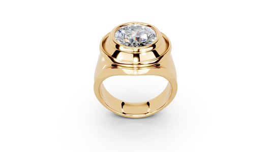 14KY Mens LGD Signet Ring