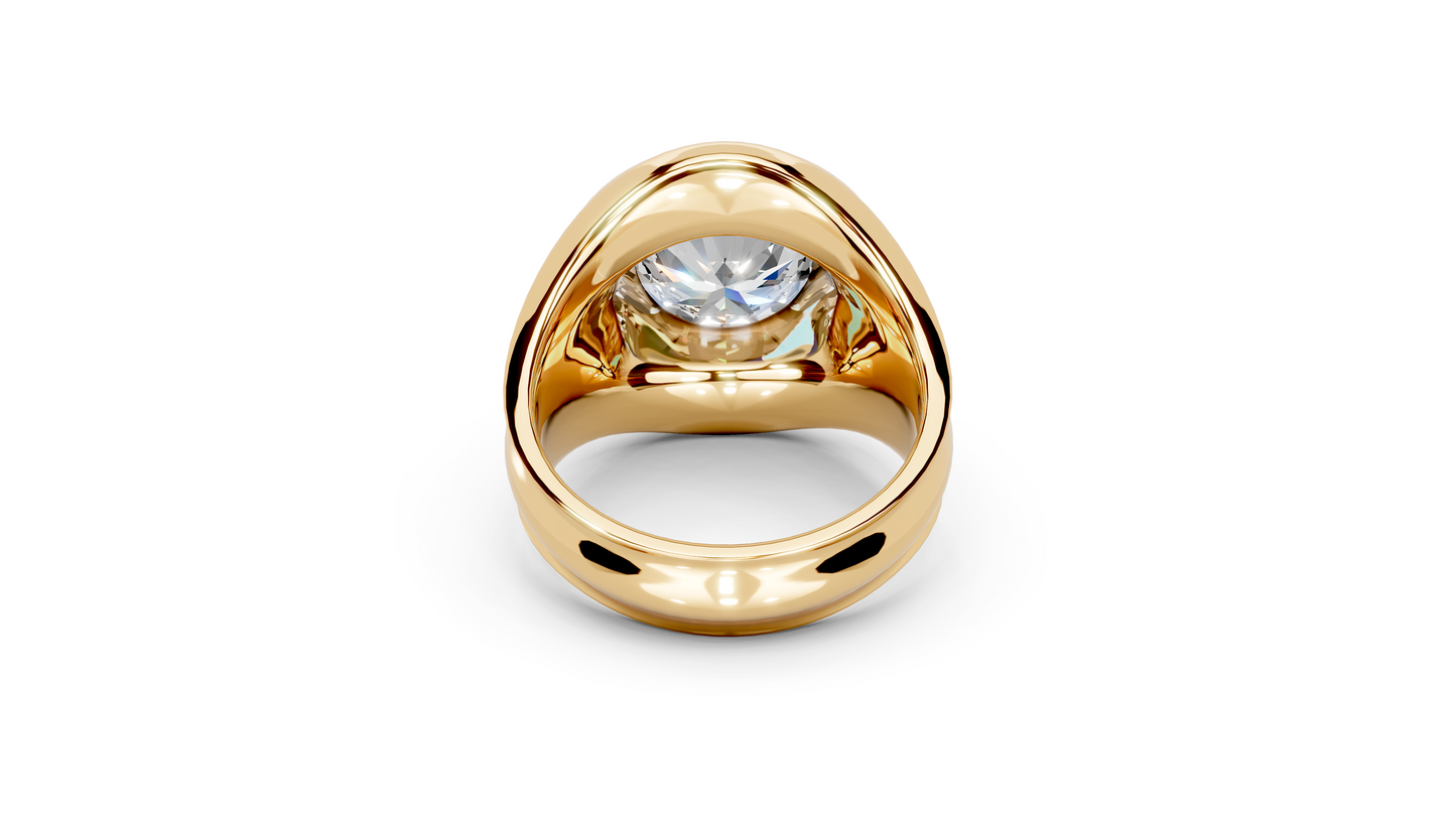 14KY Mens LGD Signet Ring